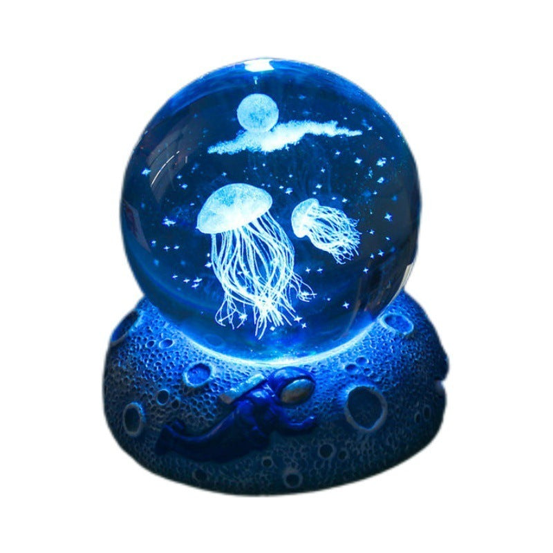 Crystal Ball Decoration Luminous Resin Base