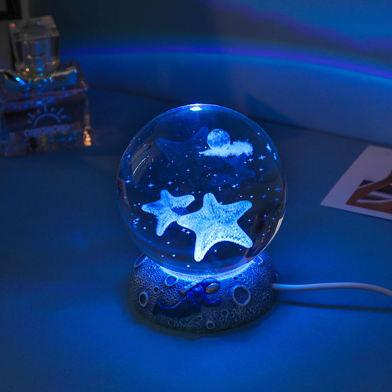 Crystal Ball Decoration Luminous Resin Base