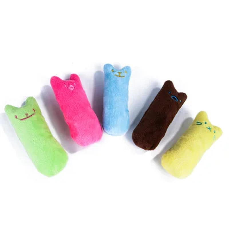 Interactive Catnip Teeth Grinding Toy - Funny Plush Cat Toy for Teeth Cleaning - Interactive Chewing and Vocal Toy with Cat Mint - Promotes Playful Behavior in Cats