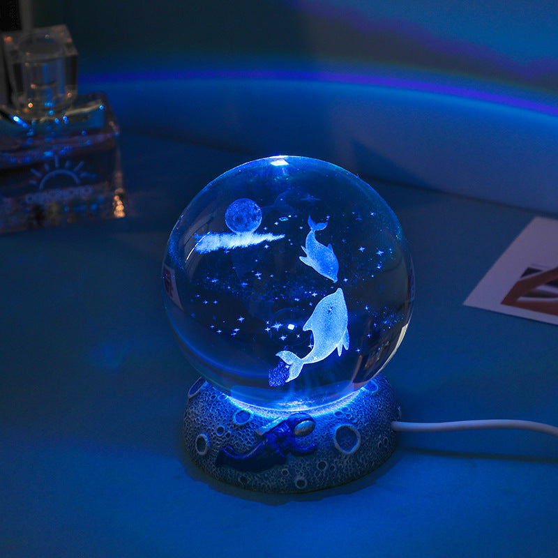 Crystal Ball Decoration Luminous Resin Base