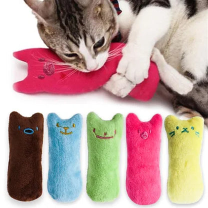 Interactive Catnip Teeth Grinding Toy - Funny Plush Cat Toy for Teeth Cleaning - Interactive Chewing and Vocal Toy with Cat Mint - Promotes Playful Behavior in Cats