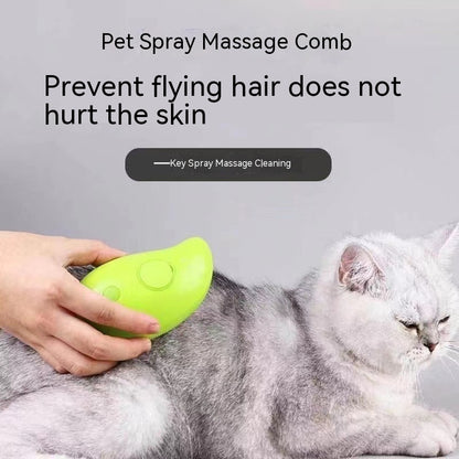 3 In 1 Electric Steamy Pet hair Brush with Massage