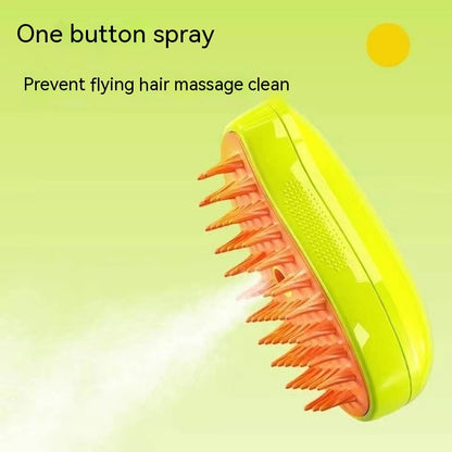 3 In 1 Electric Steamy Pet hair Brush with Massage