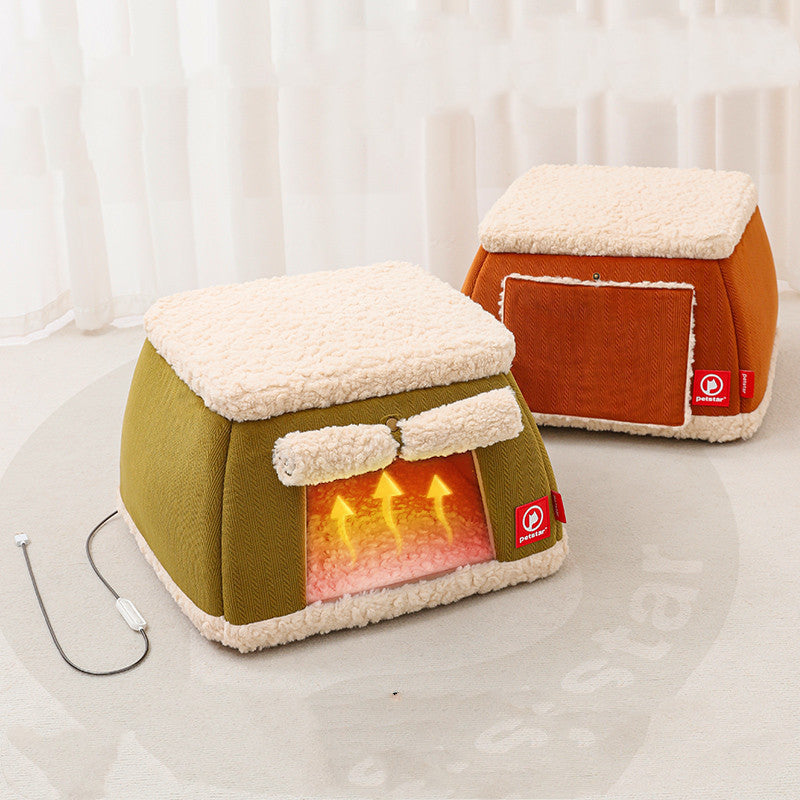 Winter Thermal Electric Heating Cat House Heating Puppy Kittens Closed House