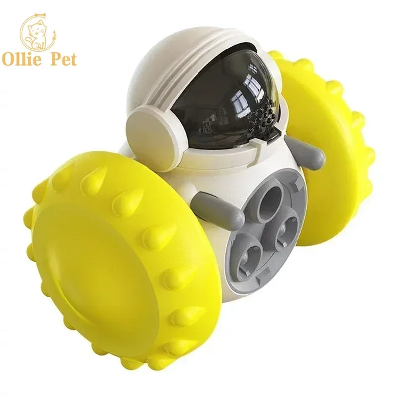 Dog Treat Toy Interactive Tumbler Robot Slow Food Feeder Puppy Cat Snack Treat Dispenser Dog Supplies for Pet Dogs IQ Training