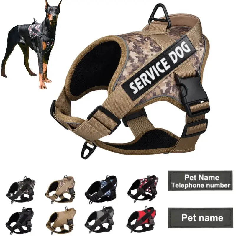 Customized Name Dog Harness