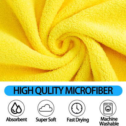 Super Absorbent Quick Drying Soft Microfiber Pet Towel (Yellow)