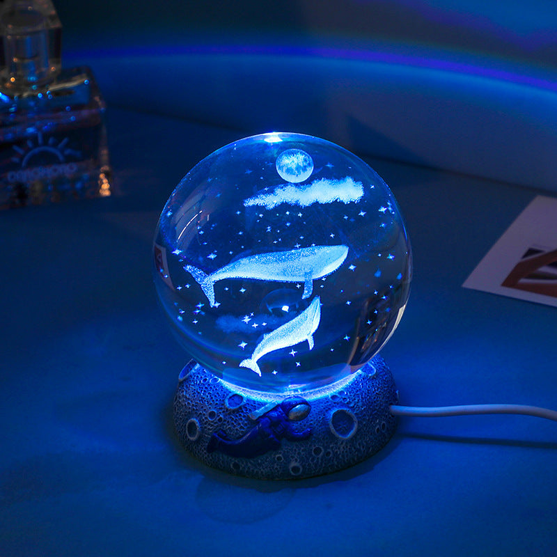 Crystal Ball Decoration Luminous Resin Base