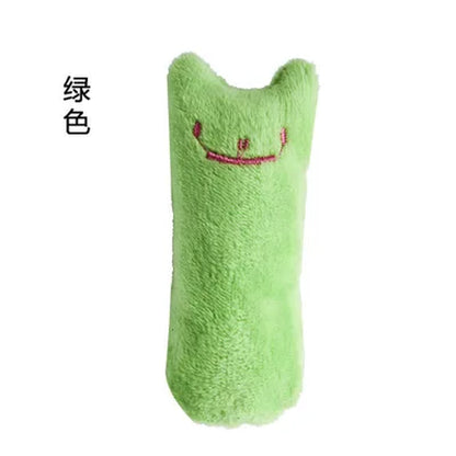 Interactive Catnip Teeth Grinding Toy - Funny Plush Cat Toy for Teeth Cleaning - Interactive Chewing and Vocal Toy with Cat Mint - Promotes Playful Behavior in Cats