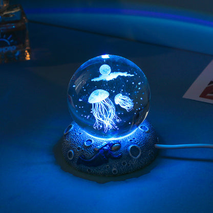 Crystal Ball Decoration Luminous Resin Base