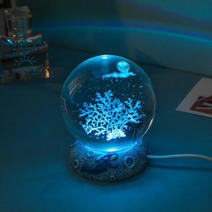 Crystal Ball Decoration Luminous Resin Base