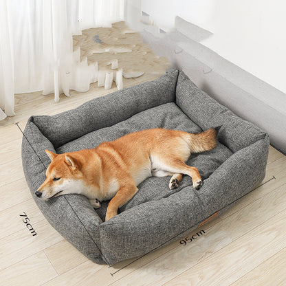 Pet Warm Plush Double-sided Detachable Bed Dog Kennel