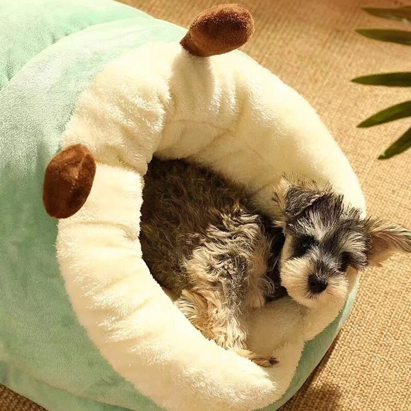 Cozy Breathable Small Dog Kennel Bed - Cute Slippers Shaped Pet House - Foldable and Washable - Ideal for Dogs and Cats