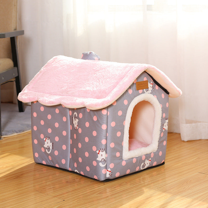 Creative Pet Nest Removable And Washable House-type Cat Nest