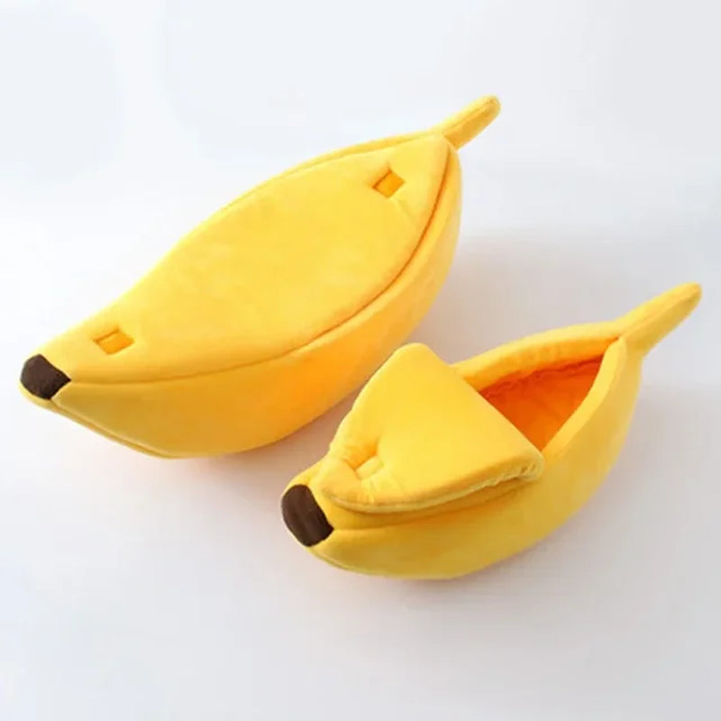 Warm Banana Shaped Dog Cat Bed Cozy Basket Puppy Kittens Cushion Kennel Portable Pet Sleeping Mat Bed Cats Supplies