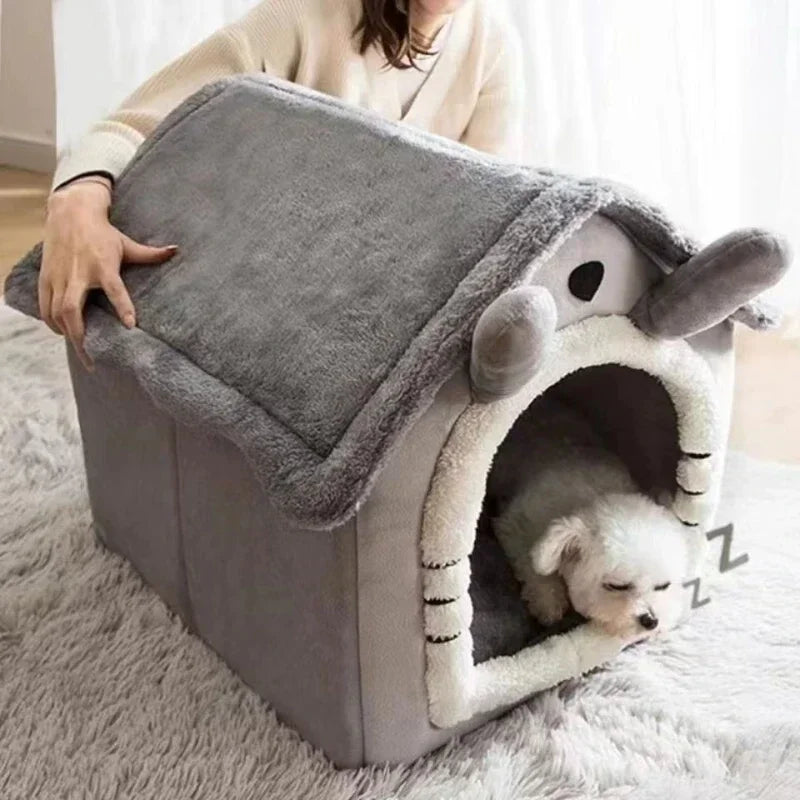 Versatile Four Seasons Cat and Dog Nest House - Removable, Washable, and Cozy Pet Bed for Small Dogs and Cats