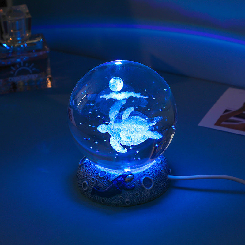 Crystal Ball Decoration Luminous Resin Base