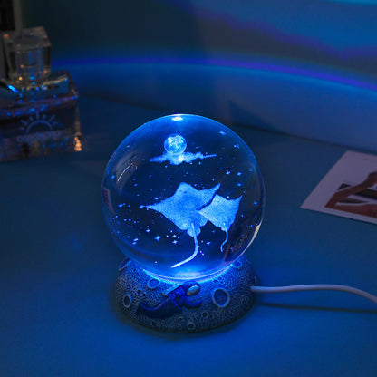 Crystal Ball Decoration Luminous Resin Base