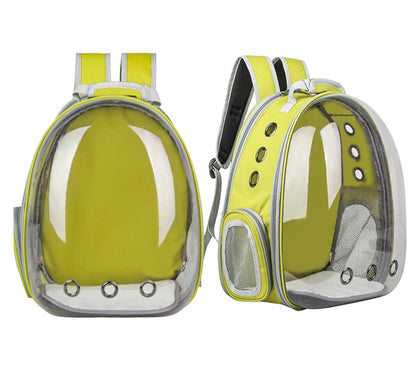 Cat backpack transparent space capsule