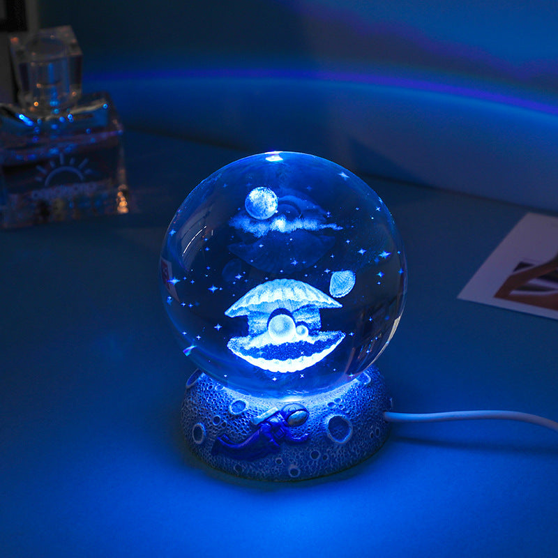 Crystal Ball Decoration Luminous Resin Base