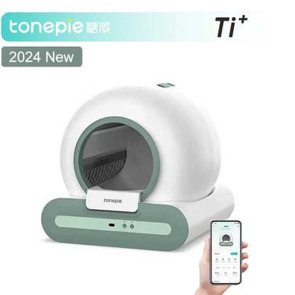 Tonepie 2024 New 65L Automatic Smart Cat Litter Box Self Cleaning Fully Enclosed Cat Litter Box Pet Toilet Litter Tray