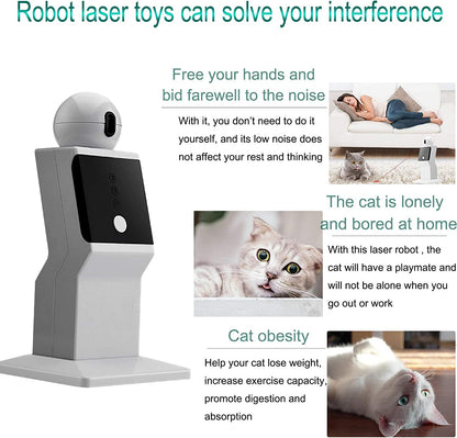 Automatic 360° Random Rotation Moving Laser Cat Toy or Dog Toy for Endless Entertainment and Exercise