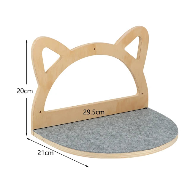 Wall-Mounted Cat Climbing Shelf - Four Step Stairway with Sisal Scratching Post - Tree Tower Platform for Jumping - Ultimate Pet Furniture for Cats