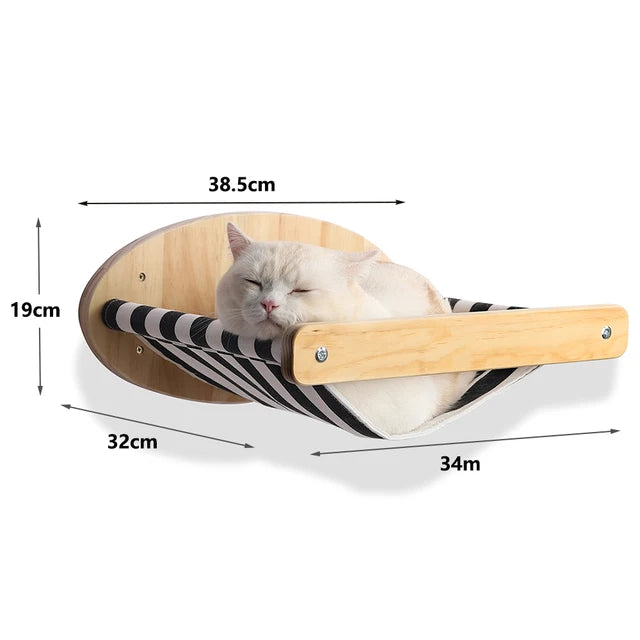 Wall-Mounted Cat Climbing Shelf - Four Step Stairway with Sisal Scratching Post - Tree Tower Platform for Jumping - Ultimate Pet Furniture for Cats