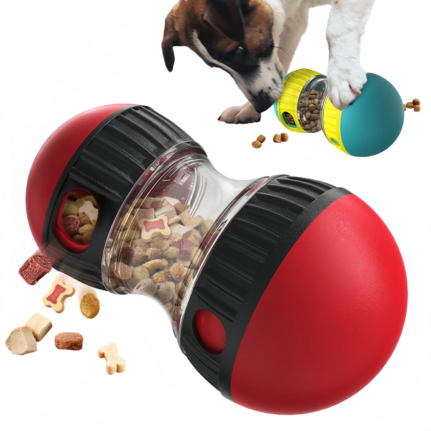 Interactive Dog Toy Tumbler - Leaky Food Dispensing Ball - Slow Feeding Puzzle Toy for Dogs - Pet Supplies for Engaging Mealtime