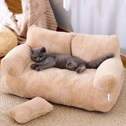 Luxury Winter Warm Cat Bed Sofa - Cozy Pet Bed for Small to Medium Dogs and Cats 