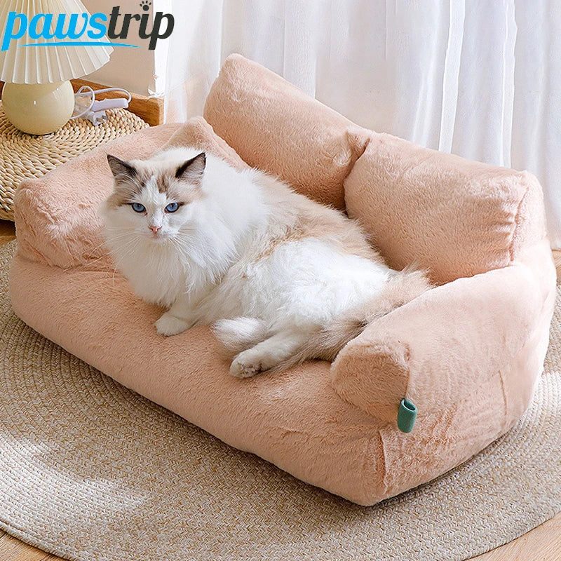 Luxury Winter Warm Cat Bed Sofa - Cozy Pet Bed for Small to Medium Dogs and Cats 