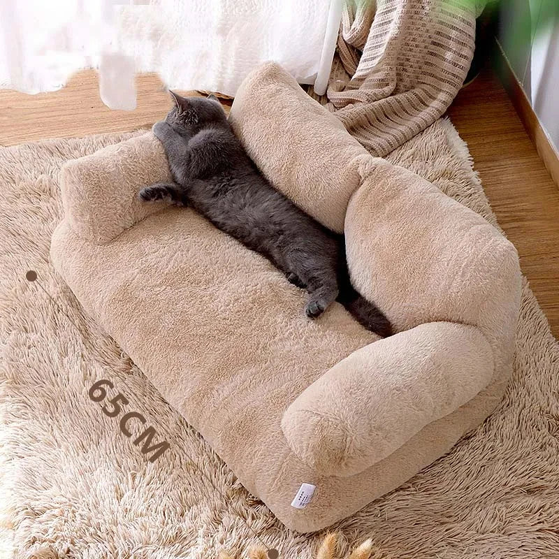 Luxury Winter Warm Cat Bed Sofa - Cozy Pet Bed for Small to Medium Dogs and Cats 