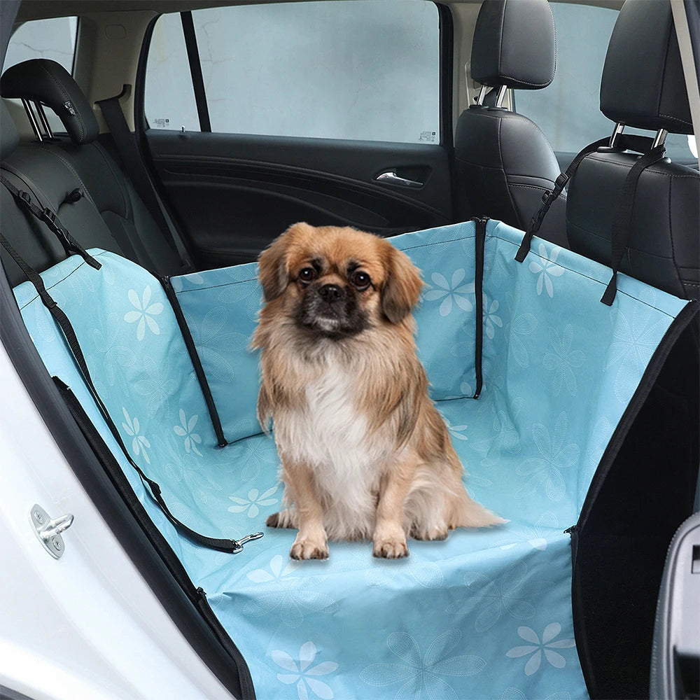 Waterproof Oxford Pet Dog Carrier - Foldable Dog Seat Bag - Travel Mat for Dogs and Cats - Pet Car Seat Pad with Hammock Design