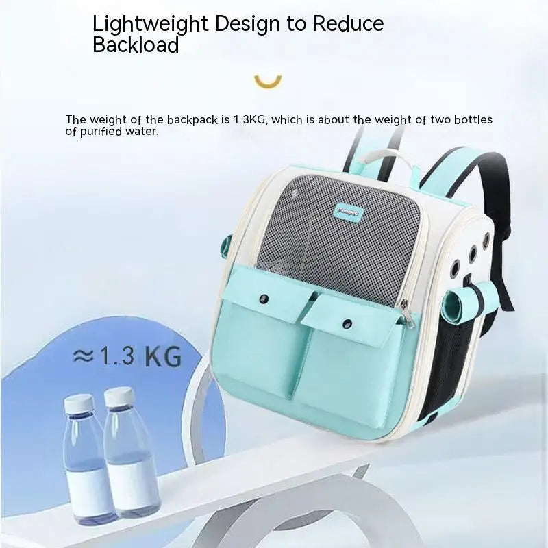 Pet Carrier Bag Cat Bag Pets Backpack Outgoing Carry Cats Double Shoulder Bag Travel Breathable Puppy Bags Carriers Supplies