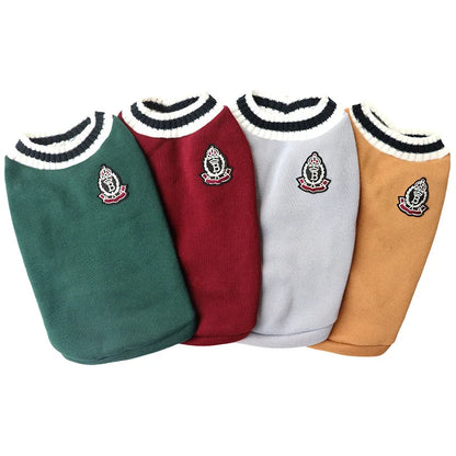 Pet Cat Solid Costume Autumn Winter Christmas Sweater For Small Dogs Kitten Pullover Puppy Vest Clothes Kitty Jacket Outfits