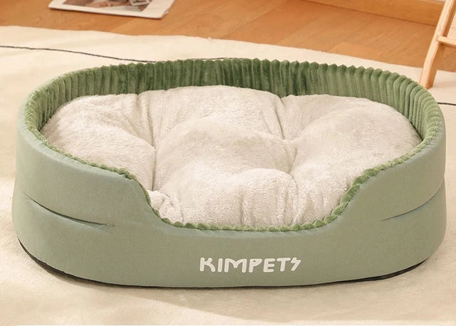 Thickening Warm Pet Cat Bed - Removable Washable Cat Baskets Cushion Mat - Square Plush Kennel for Small to Medium Dogs and Cats