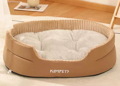 Thickening Warm Pet Cat Bed - Removable Washable Cat Baskets Cushion Mat - Square Plush Kennel for Small to Medium Dogs and Cats