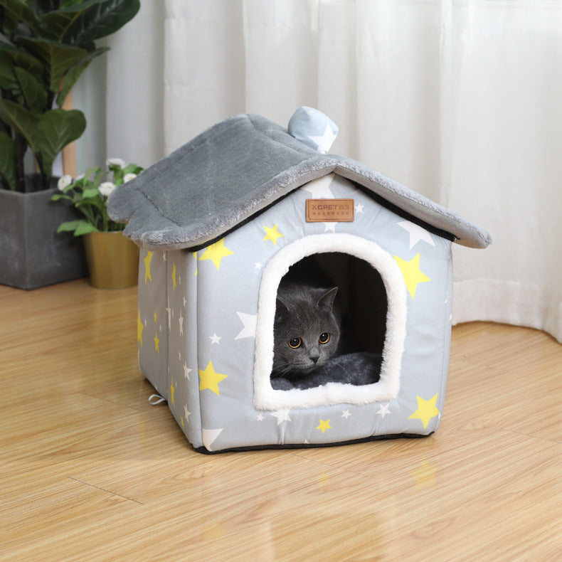 Creative Pet Nest Removable And Washable House-type Cat Nest