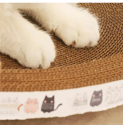 Corrugated Cat Scratcher Cat Scrapers round Oval Grinding Claw Toys for Cats Wear-Resistant Cat Bed Nest Cat Accessories