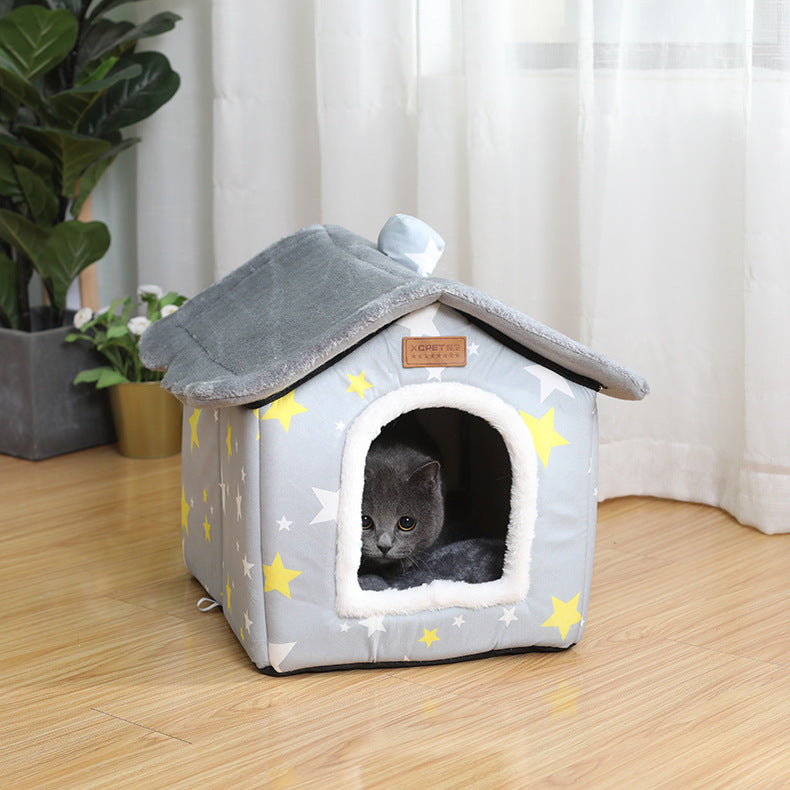 Creative Pet Nest Removable And Washable House-type Cat Nest