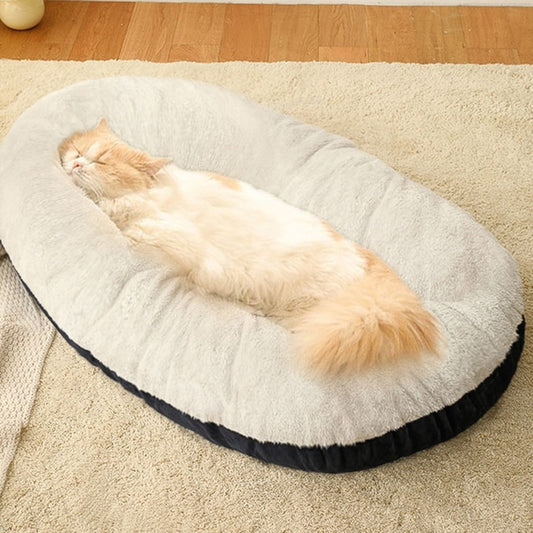 Thickening Warm Pet Cat Bed - Removable Washable Cat Baskets Cushion Mat - Square Plush Kennel for Small to Medium Dogs and Cats