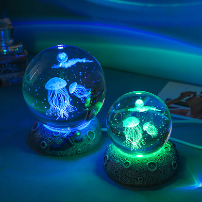 Crystal Ball Decoration Luminous Resin Base