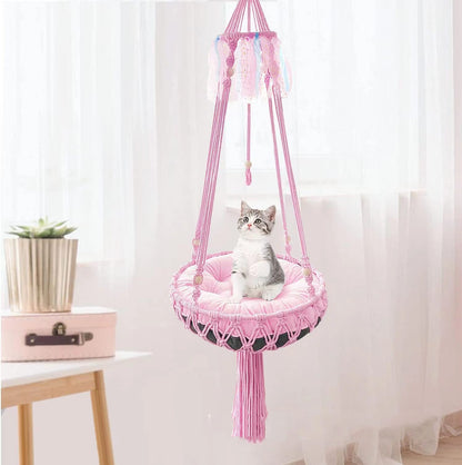 Cat Hammock Hanging Nest Basket Swing