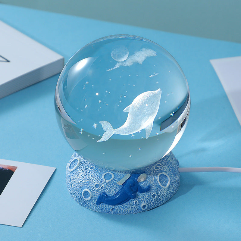 Crystal Ball Decoration Luminous Resin Base