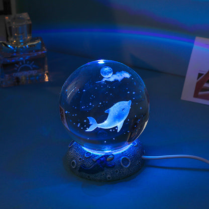 Crystal Ball Decoration Luminous Resin Base