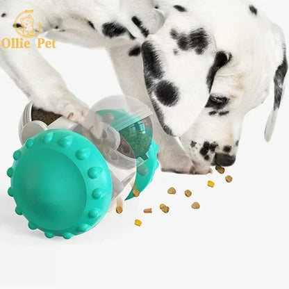 Dog Treat Toy Interactive Tumbler Robot Slow Food Feeder Puppy Cat Snack Treat Dispenser Dog Supplies for Pet Dogs IQ Training