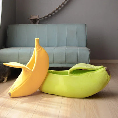 Warm Banana Shaped Dog Cat Bed Cozy Basket Puppy Kittens Cushion Kennel Portable Pet Sleeping Mat Bed Cats Supplies