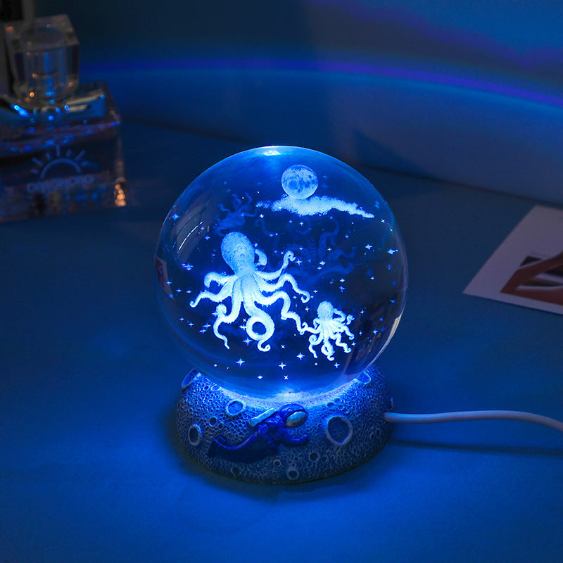 Crystal Ball Decoration Luminous Resin Base