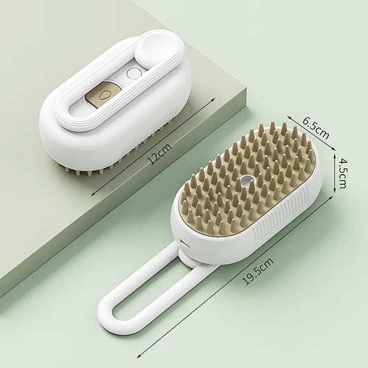 3-in-1 Pet Steam Brush - Steamy Spray Massage Comb - Hair Removal and Grooming Tool - Pet Beauty and Cleaning Supplies