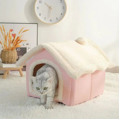 Versatile Four Seasons Cat and Dog Nest House - Removable, Washable, and Cozy Pet Bed for Small Dogs and Cats